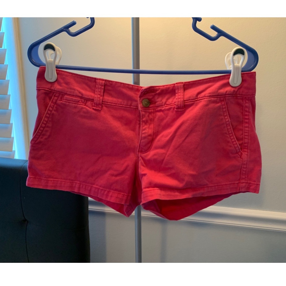 Pink jean shorts